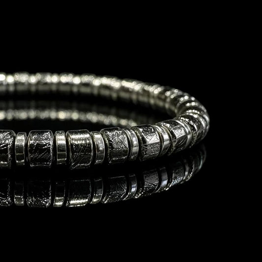 Silver Meteorite Bracelet