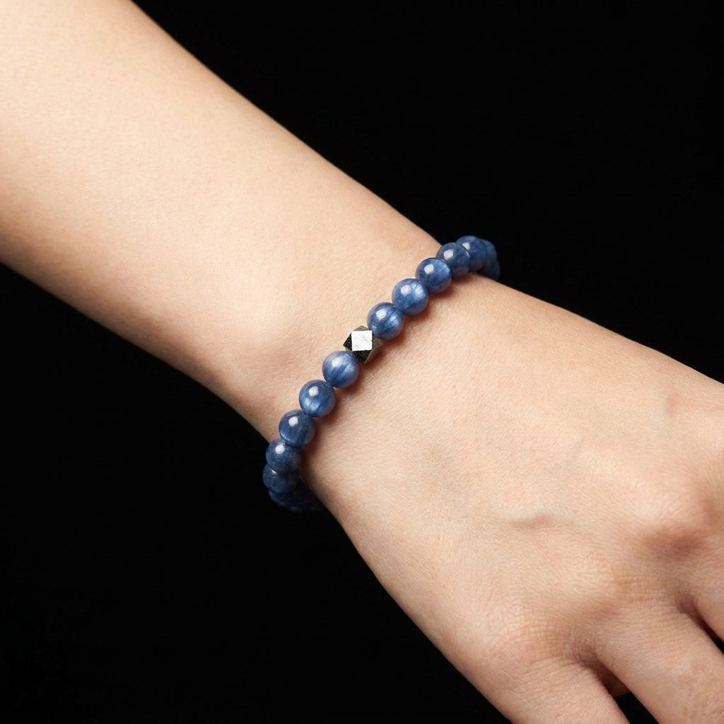 Kyanite & Meteorite Bracelet