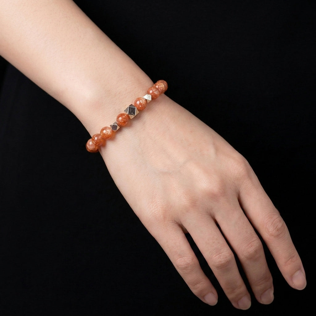 Sunstone & Meteorite Bracelet
