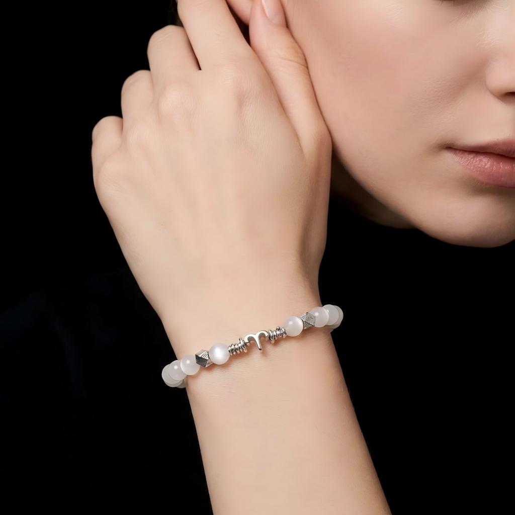 Moonstone & Meteorite Bracelet