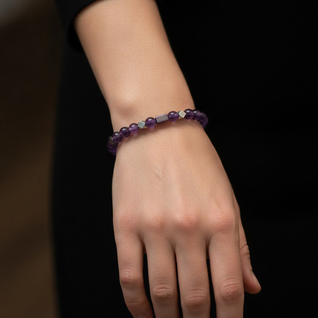 Amethyst × Sugilite × Meteorite Energy Bracelet