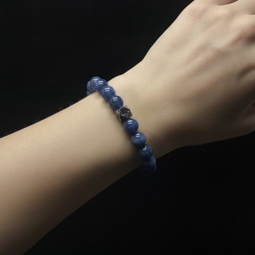 Blue Kyanite × Meteorite Energy Bracelet