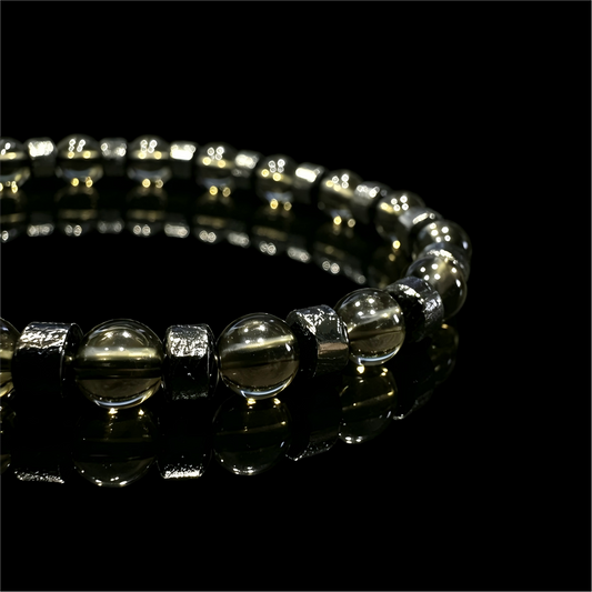 Smoky Quartz & Meteorite Bracelet