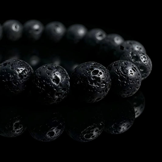 Lava Stone & Meteorite Bracelet