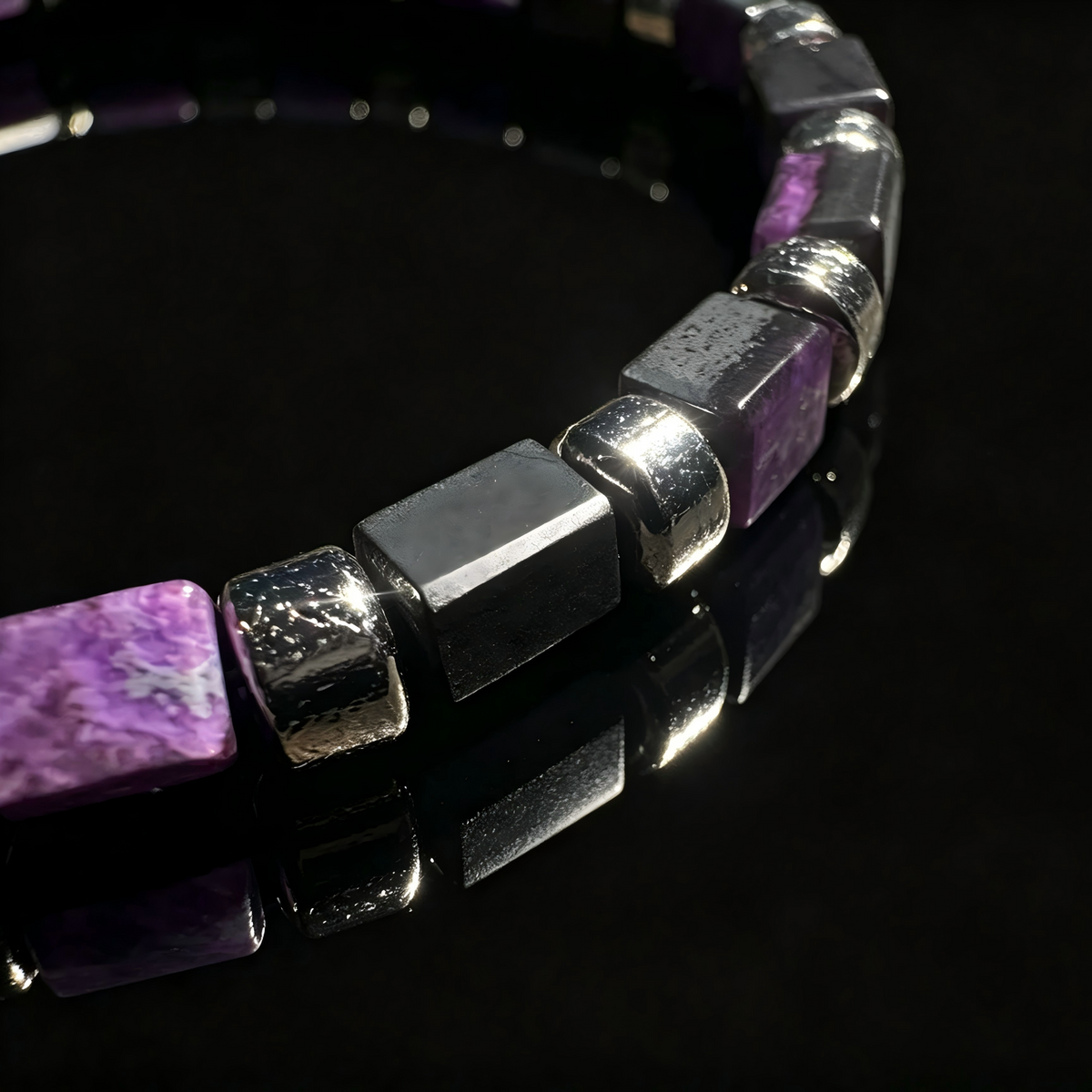Sugilite & Meteorite Bracelet