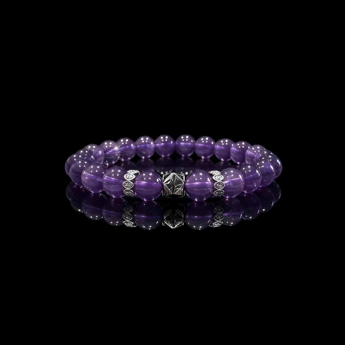 Amethyst & Meteorite Bracelet
