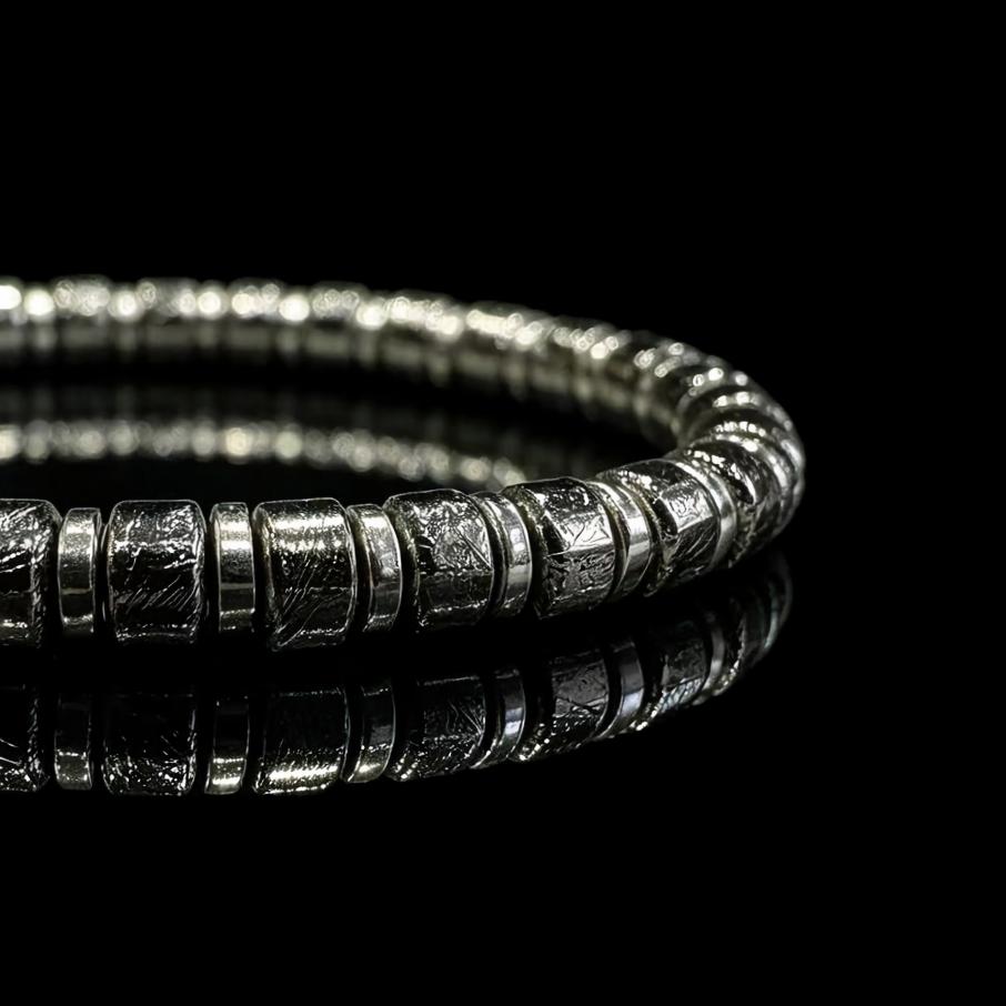 Silver Meteorite Bracelet