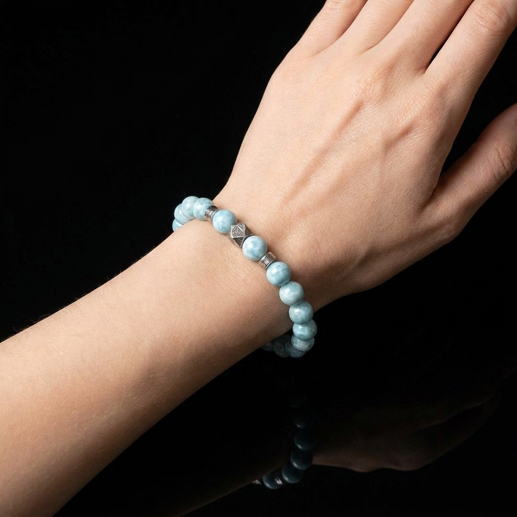 Larimar × Meteorite Energy Bracelet