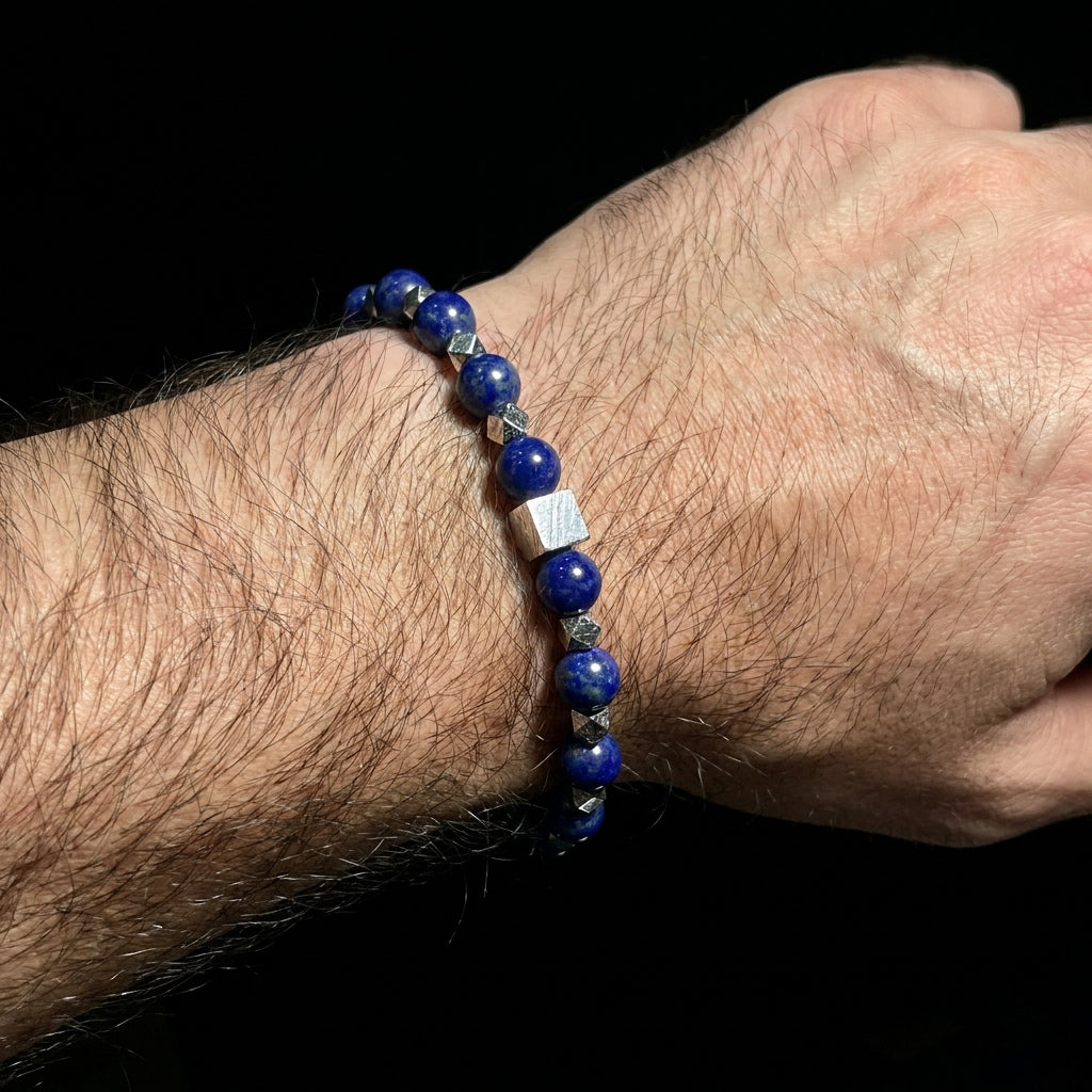 Lapis Lazuli & Meteorite Bracelet