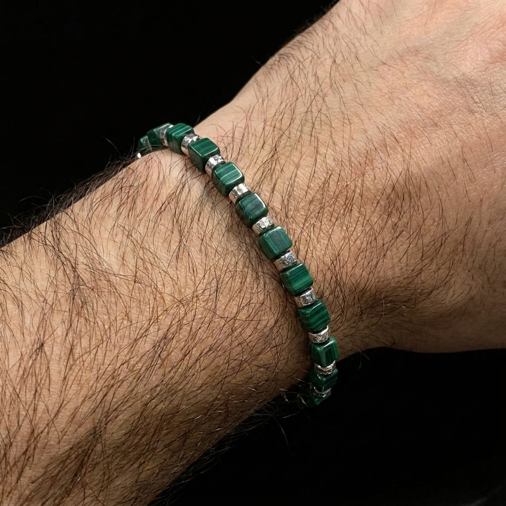 Malachite & Meteorite Bracelet