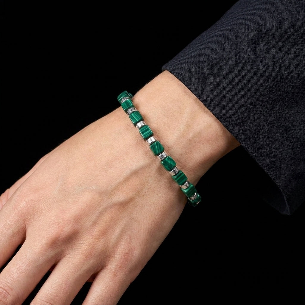 Malachite & Meteorite Bracelet