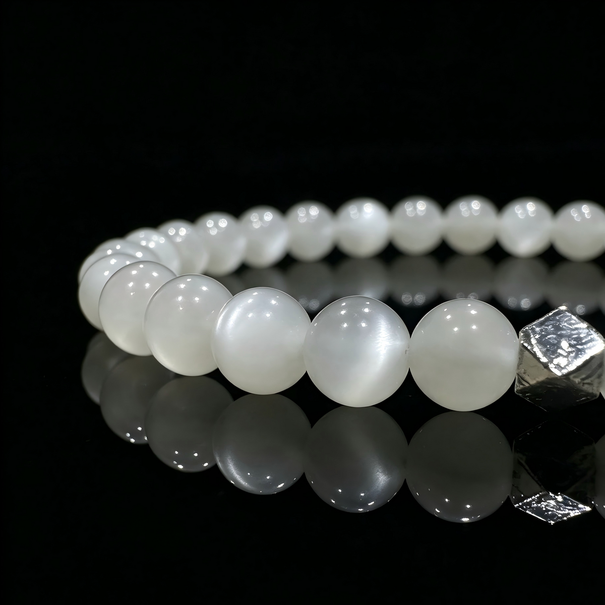 Moonstone & Meteorite Bracelet