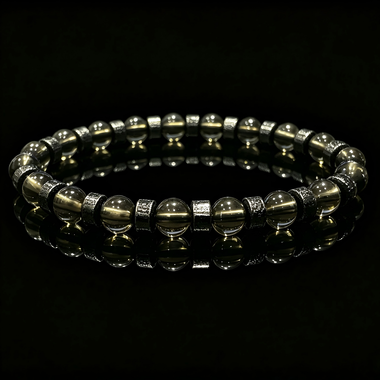 Smoky Quartz × Meteorite Energy Bracelet