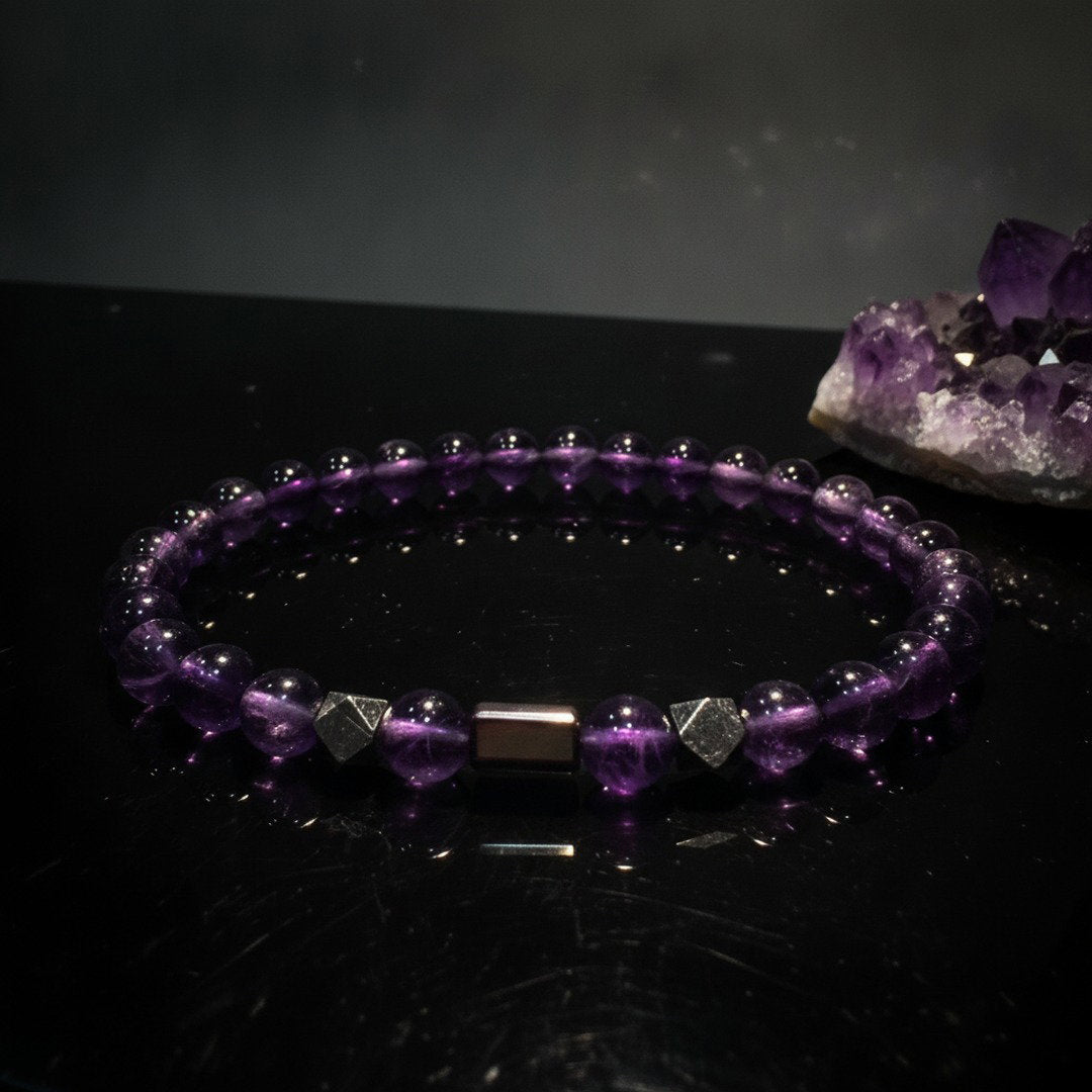 Amethyst × Sugilite × Meteorite Energy Bracelet
