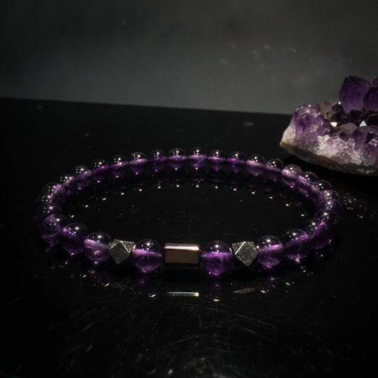 Amethyst × Sugilite × Meteorite Energy Bracelet