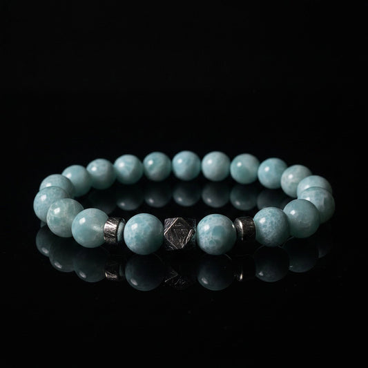 Larimar × Meteorite Energy Bracelet