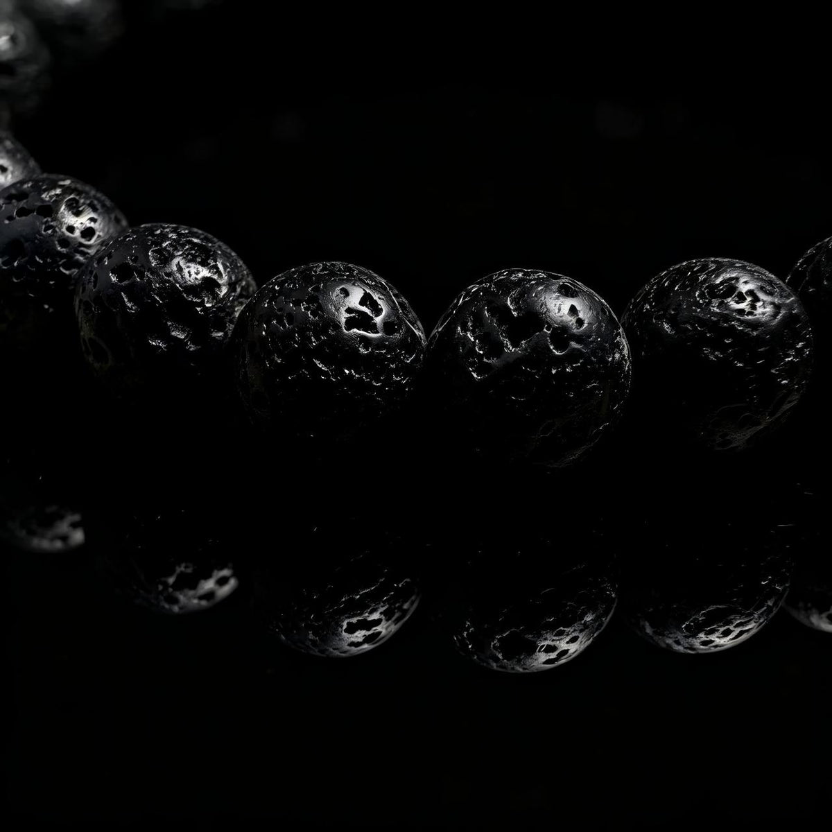 Lava Stone & Meteorite Bracelet