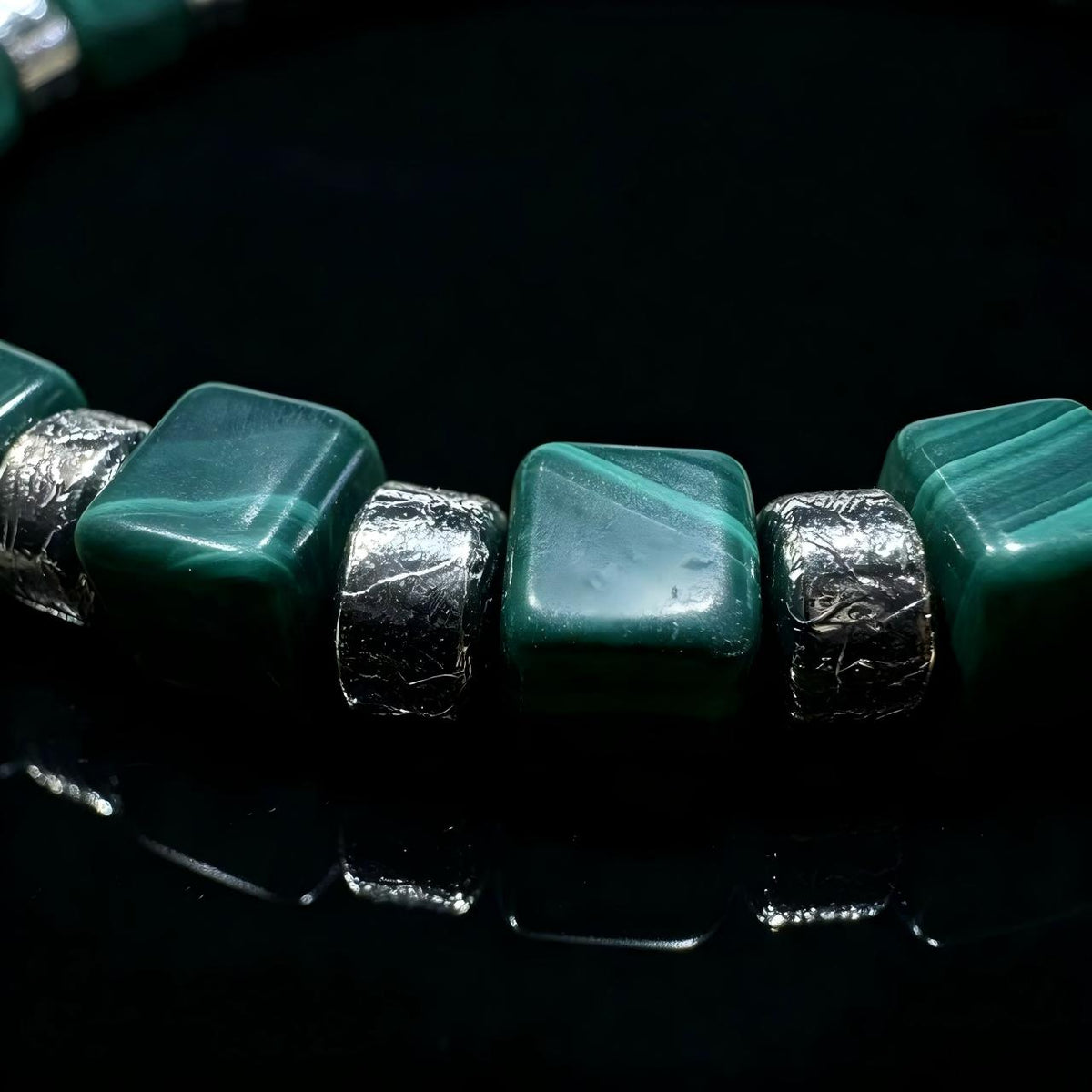 Malachite & Meteorite Bracelet