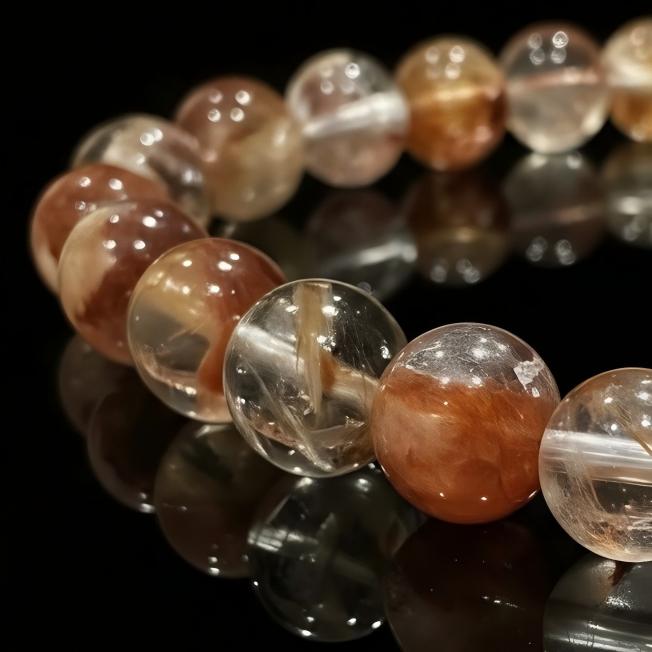 Flower Crystal & Meteorite Bracelet