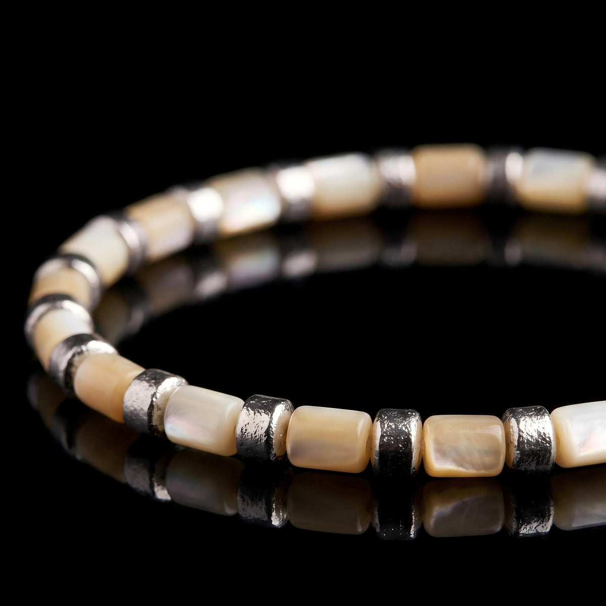Mother of Pearl & Meteorite Bracelet