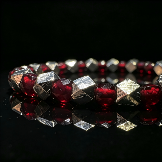 Garnet × Meteorite Energy Bracelet