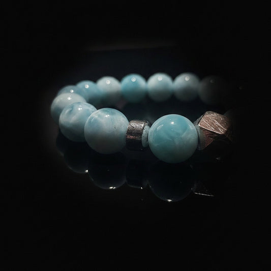 Larimar × Meteorite Energy Bracelet