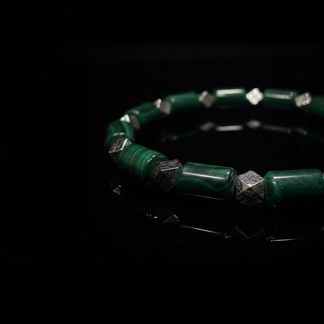Malachite × Meteorite Energy Bracelet