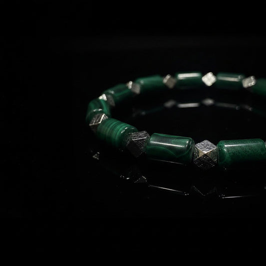 Malachite × Meteorite Energy Bracelet