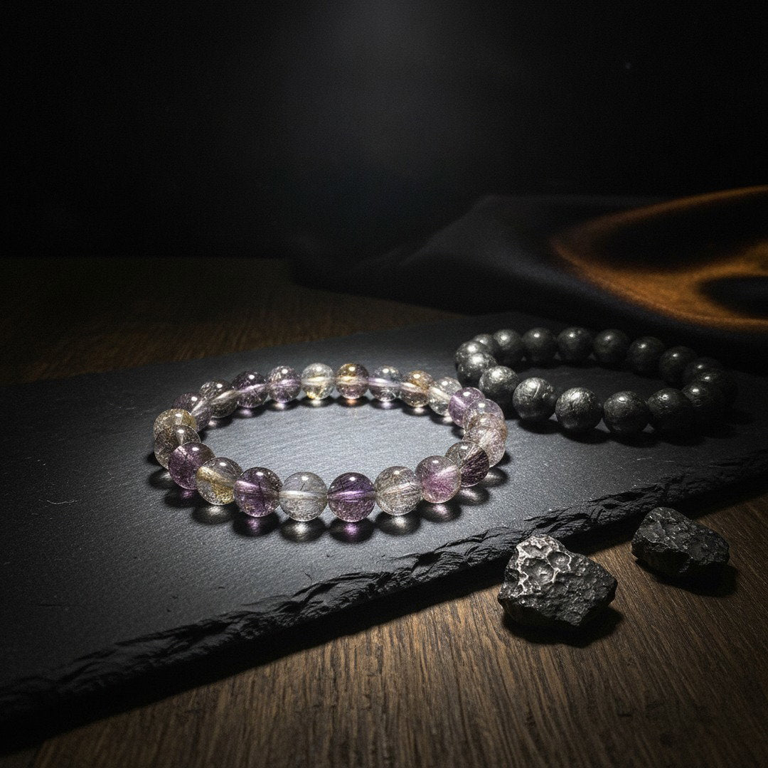 Grey Melody Stone Energy Bracelet