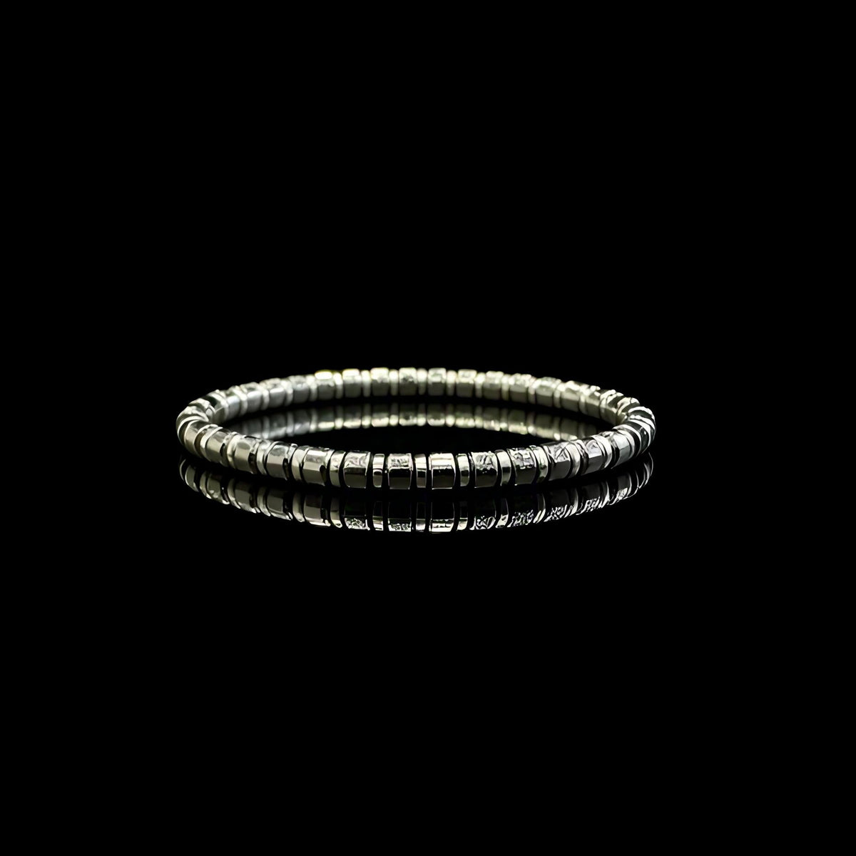 Silver Meteorite Bracelet