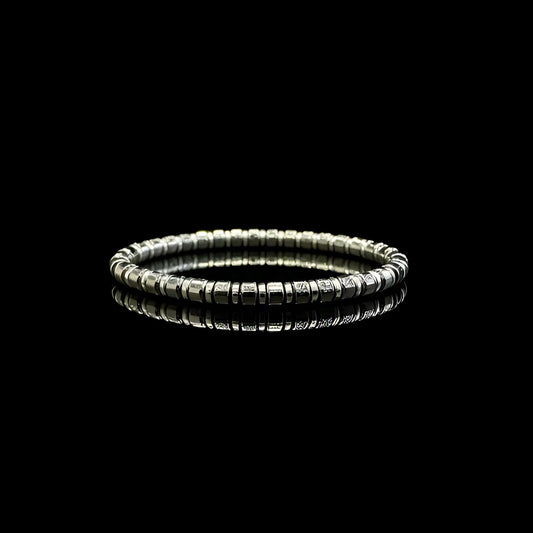 Silver Meteorite Bracelet