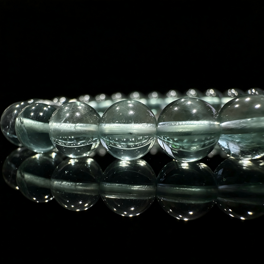 Green Fluorite & Meteorite Bracelet