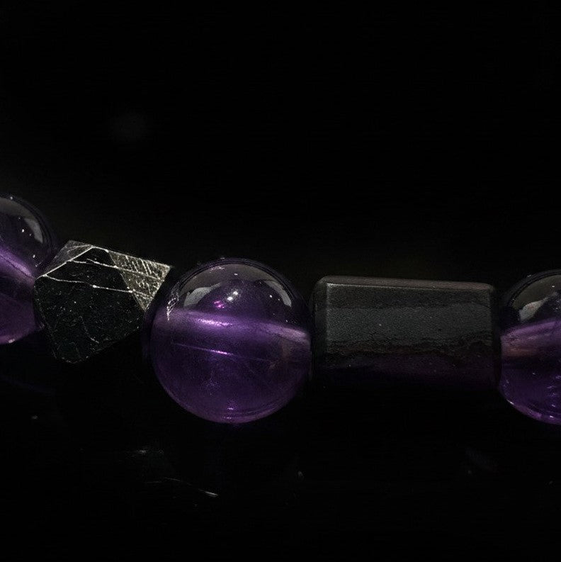 Amethyst × Sugilite × Meteorite Energy Bracelet
