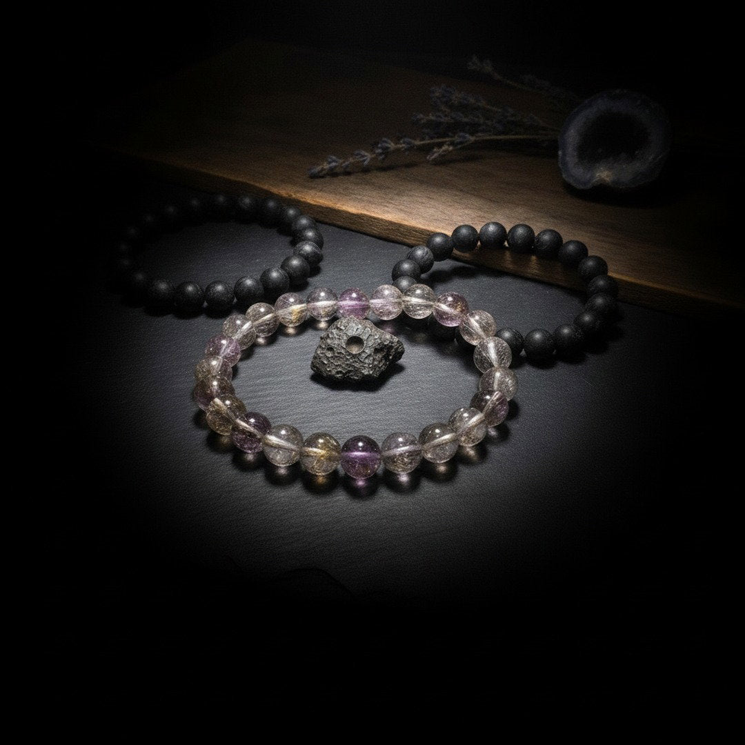 Grey Melody Stone Energy Bracelet