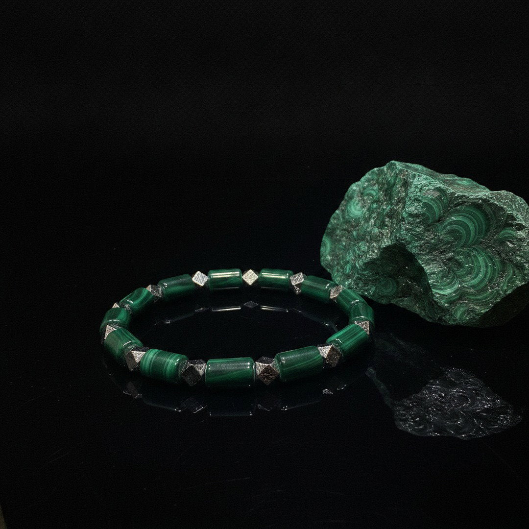 Malachite × Meteorite Energy Bracelet