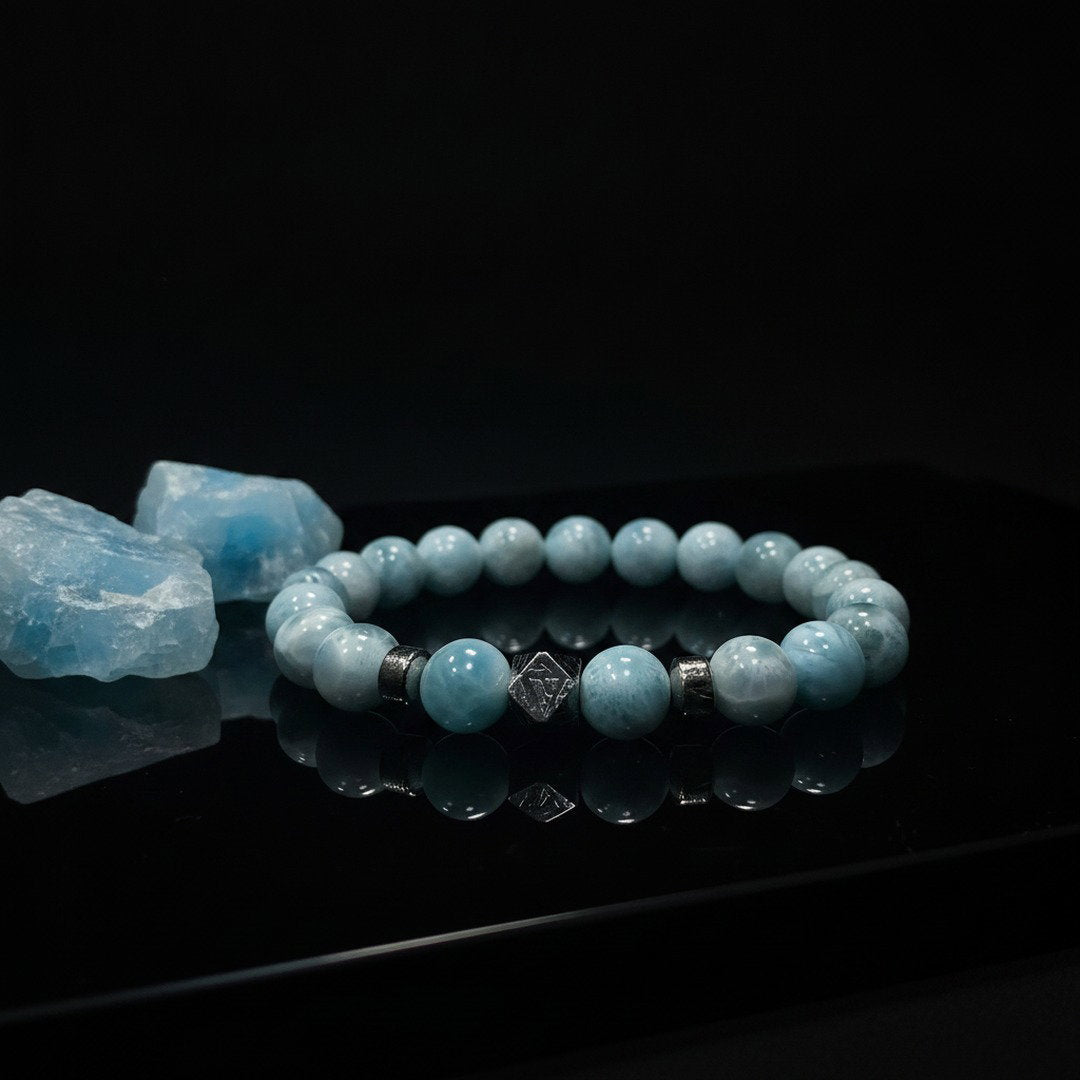 Larimar × Meteorite Energy Bracelet