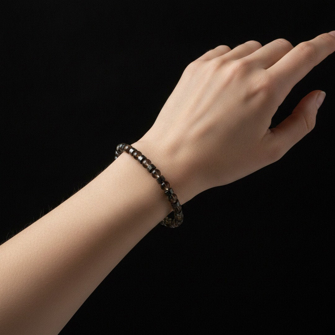 Smoky Quartz × Meteorite Energy Bracelet