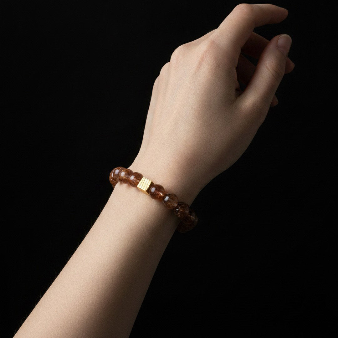 Black Gold Super Crystal x Meteorite Bracelet