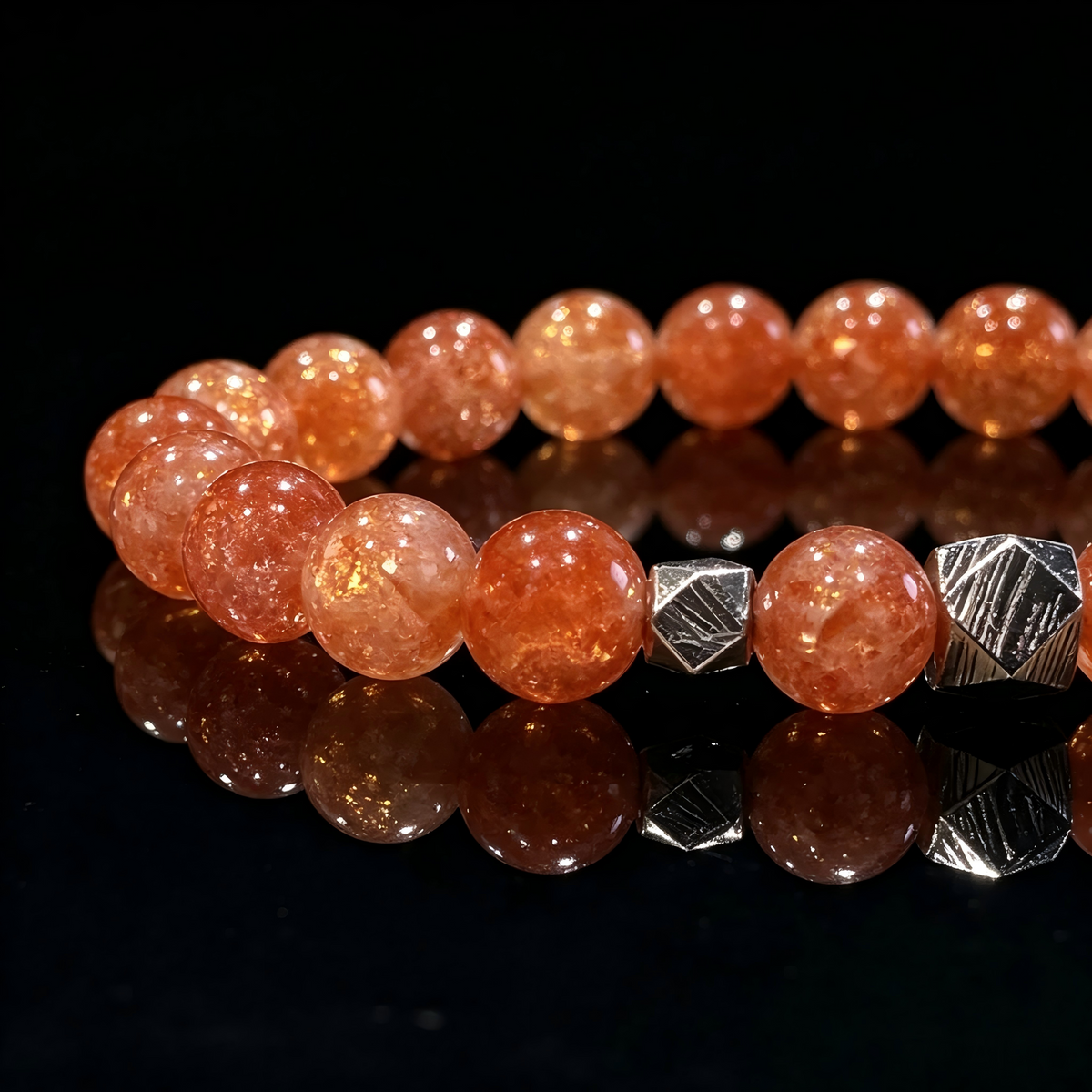 Sunstone & Meteorite Bracelet