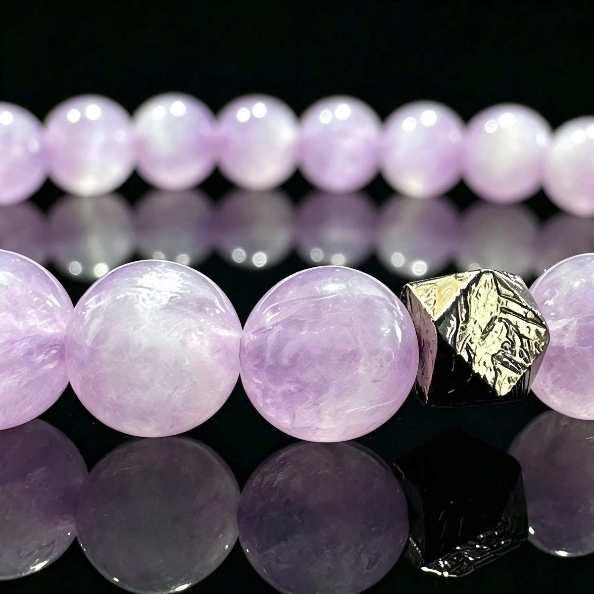 Kunzite & Meteorite Bracelet（6mm）