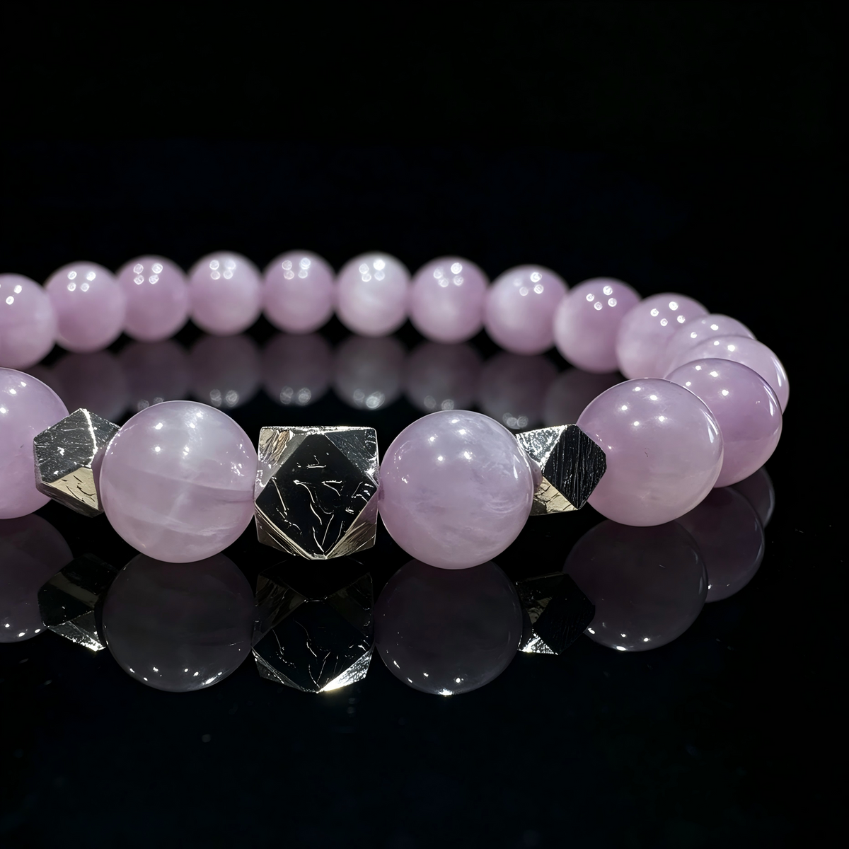 Kunzite & Meteorite Bracelet