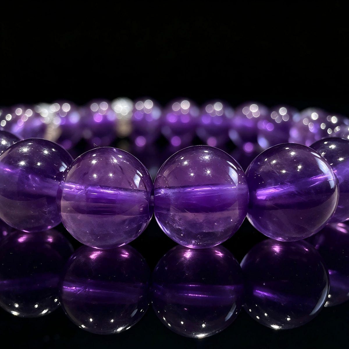 Amethyst & Meteorite Bracelet