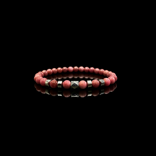 Rhodonite & Meteorite Bracelet