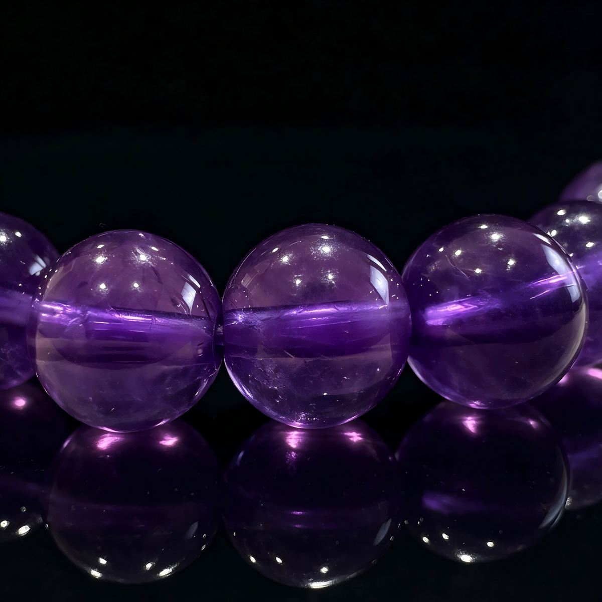 Amethyst & Meteorite Bracelet