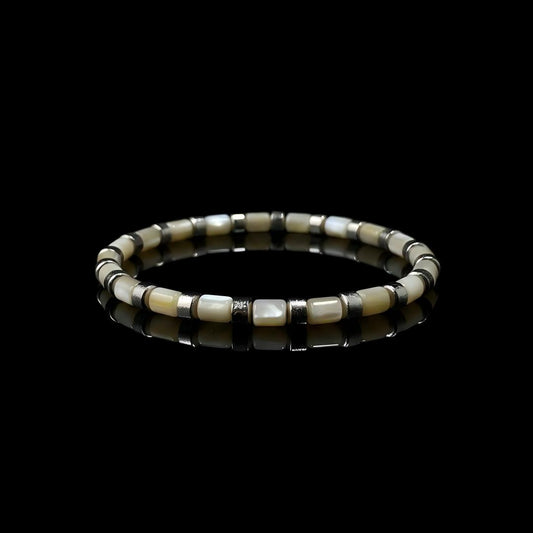 Mother of Pearl & Meteorite Bracelet