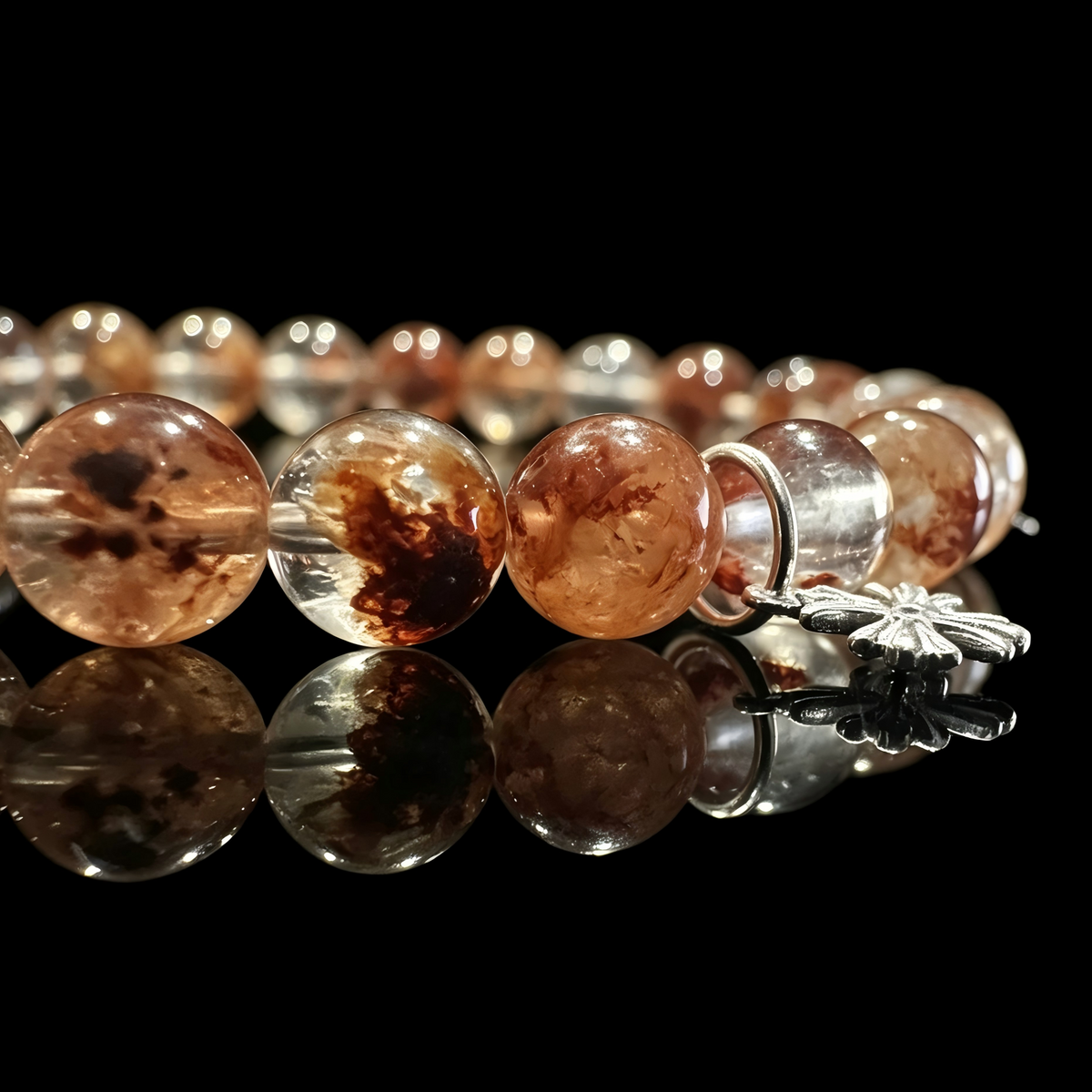 Flower Crystal & Meteorite Bracelet