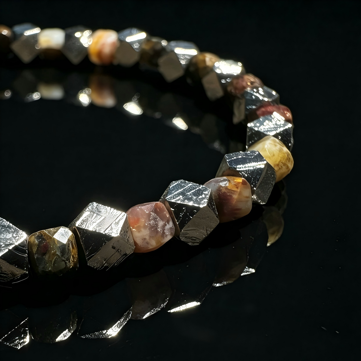 Pietersite & Meteorite Bracelet