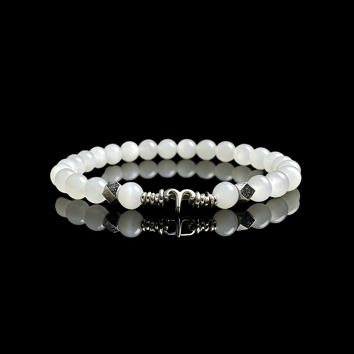 Moonstone & Meteorite Bracelet