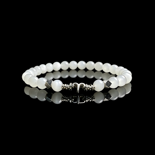 Moonstone & Meteorite Bracelet