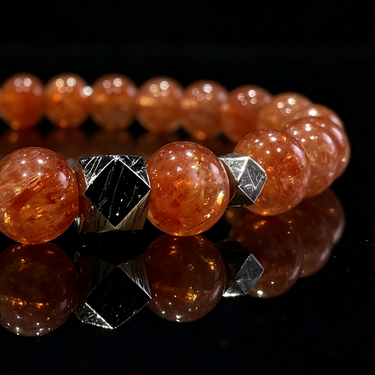 Sunstone & Meteorite Bracelet